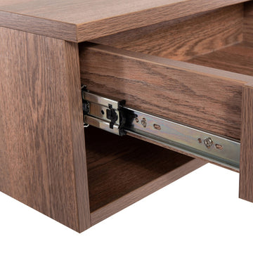 Ettore 15.71" Mid-Century Modern Floating Wall Mounted Nightstand with Soft-Close Drawer and Cable Hole - JONATHAN Y